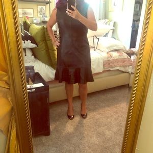 Feminine Leather Dress